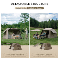 Naturehike Village 6.0 Gen 2 Quick Open Tent Brown