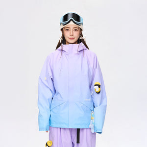 Positibeety Detachable Bee Patch Rhinestone Gradient Edition 3L Snow Jacket & Pants – Women’s