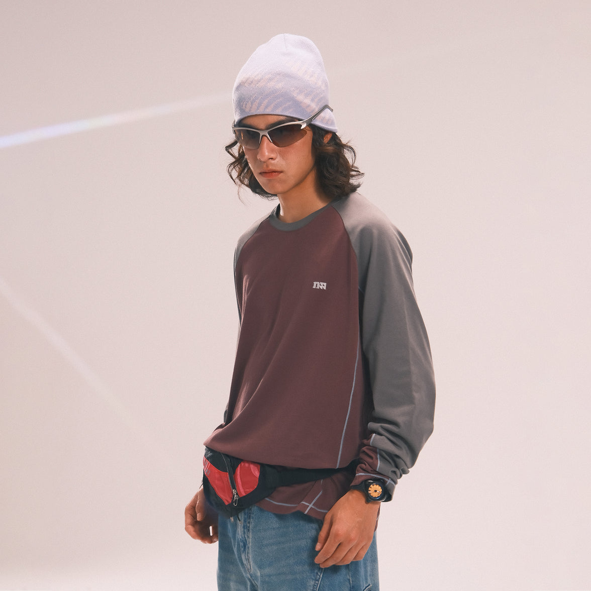 NOTHOMME Splicing Long Sleeve T-shirt