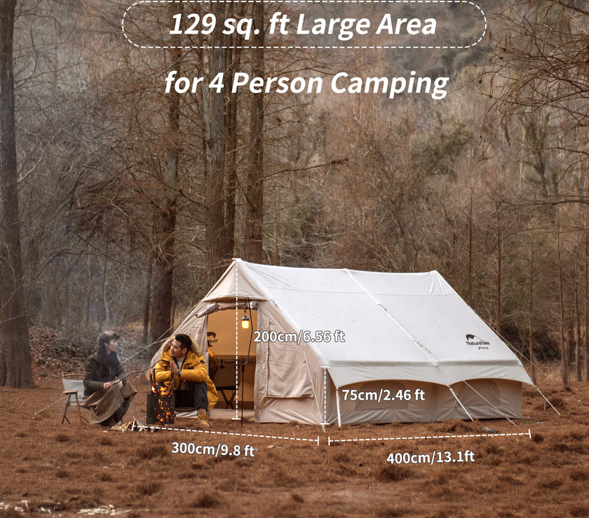 Naturehike Gen Air 12 Cotton Inflatable Tent Khaki