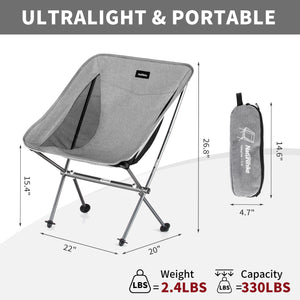 Naturehike YL05 Alu Folding Moon Chair Grey