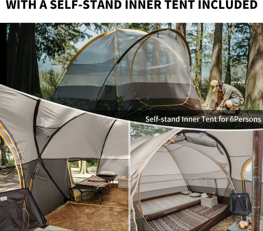 Naturehike Kota 6 Tent Light Brownish Gray