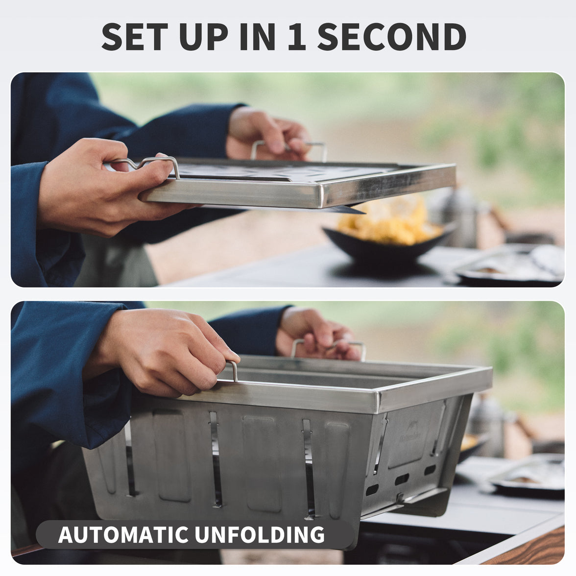 Naturehike Stainless Steel Folding Grill One-Unit (IGT Compatiable)