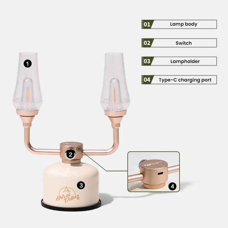 Mobi Garden Xingzhu Retro Camp Light - Green