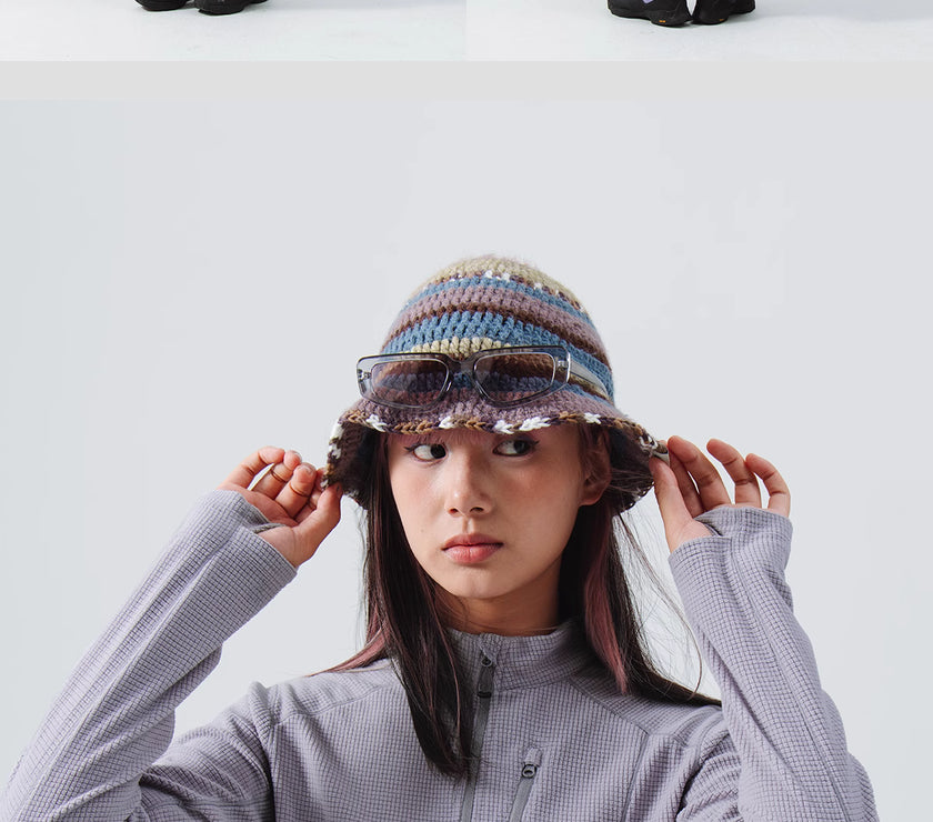 Blue Checkered Fleece Half-Zip Sweater