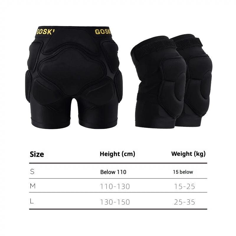 Goski 儿童 PRO 臀部和膝盖护垫套装