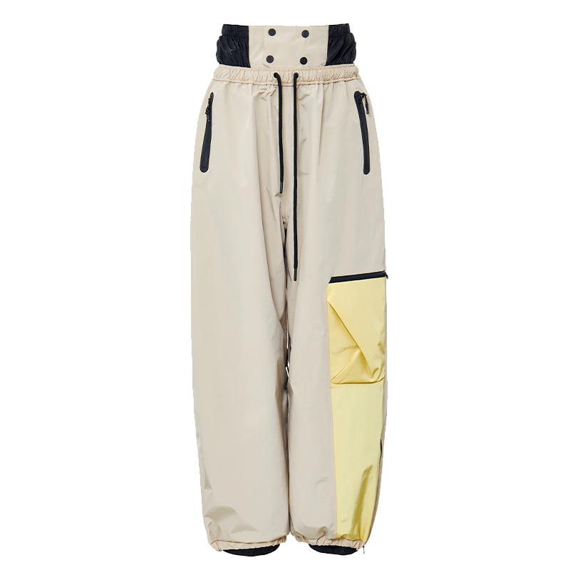Randompow Yellowgrey All Purpose Baggy Snow Pants - Unisex