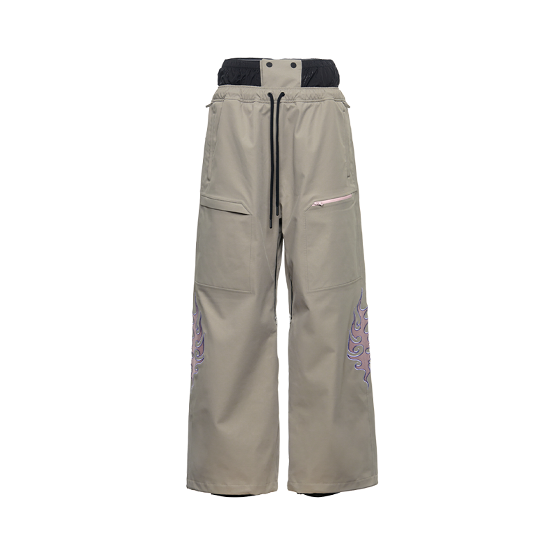 Randompow Freestyle Fire Stitches Snow Pants - Unisex