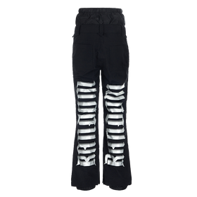 Randompow Signature Reflective Print Regular Fit Snow Pants Black - Unisex