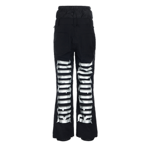 Randompow Signature Reflective Print Regular Fit Snow Pants Black - Unisex