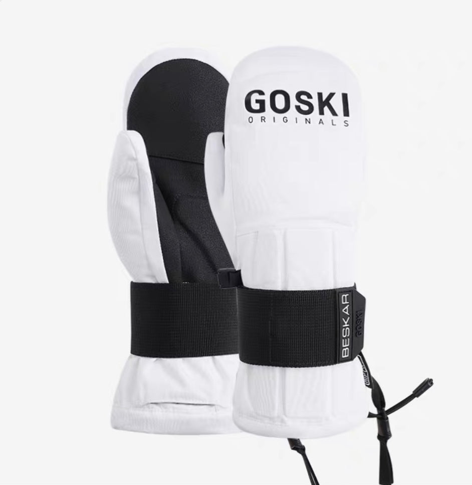 Goski Mittens With Wrist Pads Black