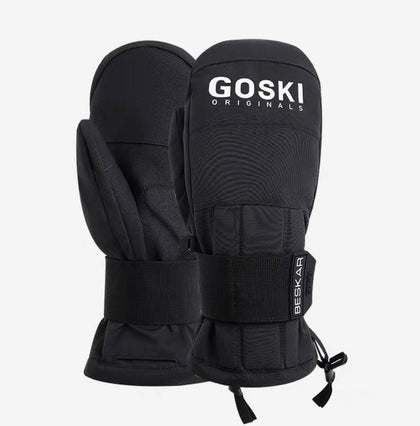 Goski Mittens With Wrist Pads Black
