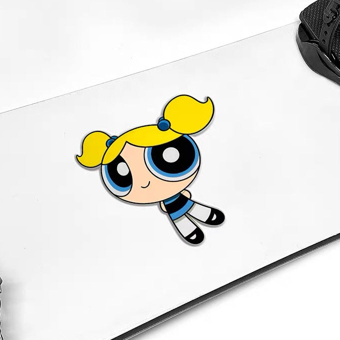 Gee Snowboards × The Powerpuff Girls Stomp Pad — Bubbles on a snowboard