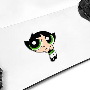 Gee Snowboards × The Powerpuff Girls Stomp Pad — Buttercup on a snowboard