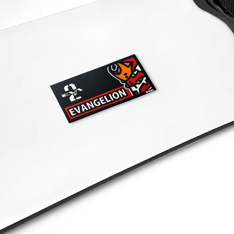 Gee Snowboards × Evangelion Stomp Pad — Unit-02 on a snowboard