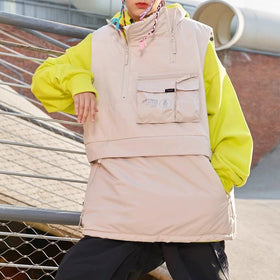 GOSKI Gilet Coton Kaki