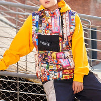 GOSKI Gilet en Coton Noir