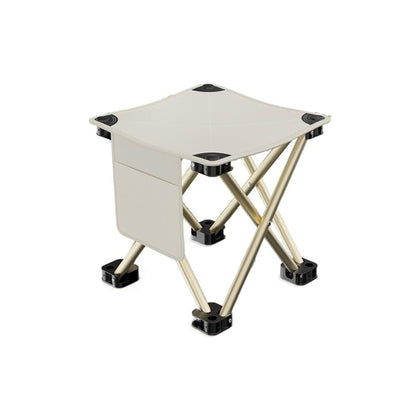 Outdoor Picnic Foldable Stool Camping Chair- White【Borderline Selection】