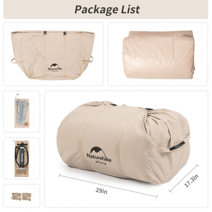 Naturehike Gen Air 12 Cotton Inflatable Tent Khaki