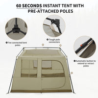 Naturehike Village 6.0 Gen 2 Quick Open Tent Brown