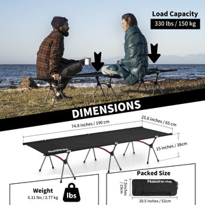 Naturehike XJC04 Ultralight Foldable Camping Cot Q-9E Single