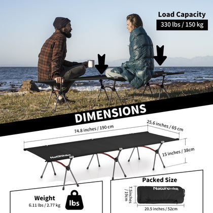 Naturehike XJC04 Ultralight Foldable Camping Cot Q-9E Single