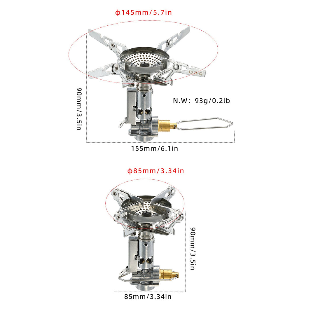 Camping Moon Portable Camping Gas Stove & Camping Cooktop with Ignitor