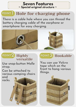 Campingmoon Chair Pocket BG-1212