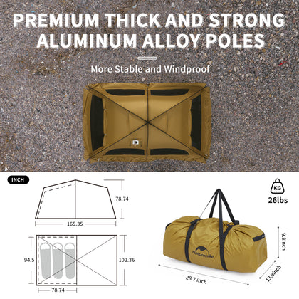 Naturehike Dune 10.9 One Bedroom One Room Tent With Stack Nozzle