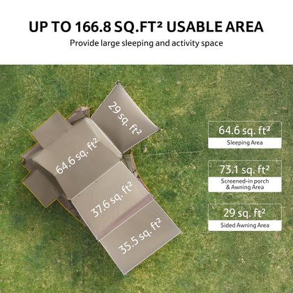 Naturehike Village 6.0 Gen 2 Quick Open Tent Brown(Ultimate Edition)