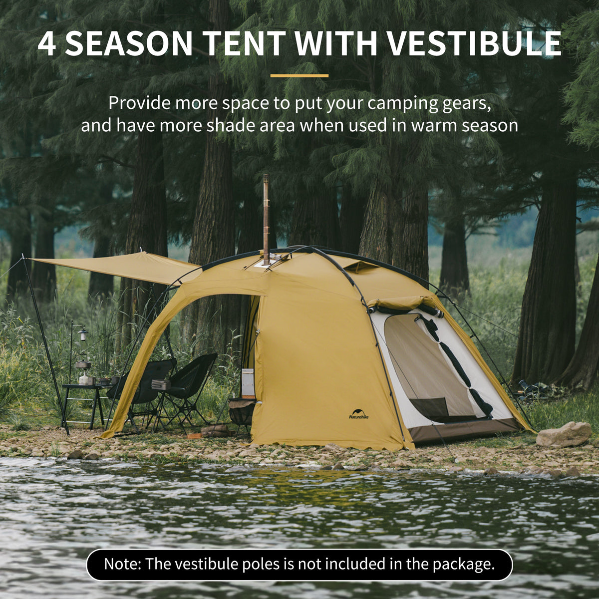 Naturehike Dune 7.6 One Bedroom One Room Tent Earthy Yellow