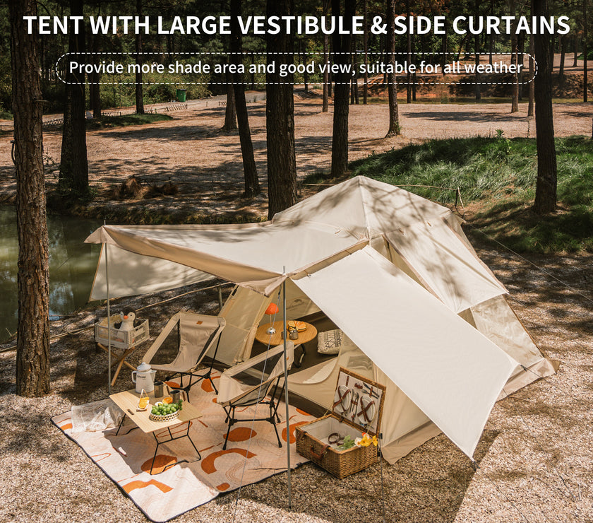 Naturehike Upf 50+ Ango Pop Up Tent For 4 Men (With Hall Pole)