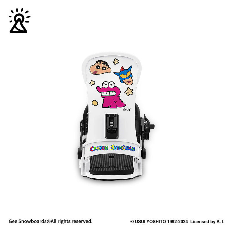 Gee Snowboards × Crayon Shin-chan Waniyama Snowboard Binding - back