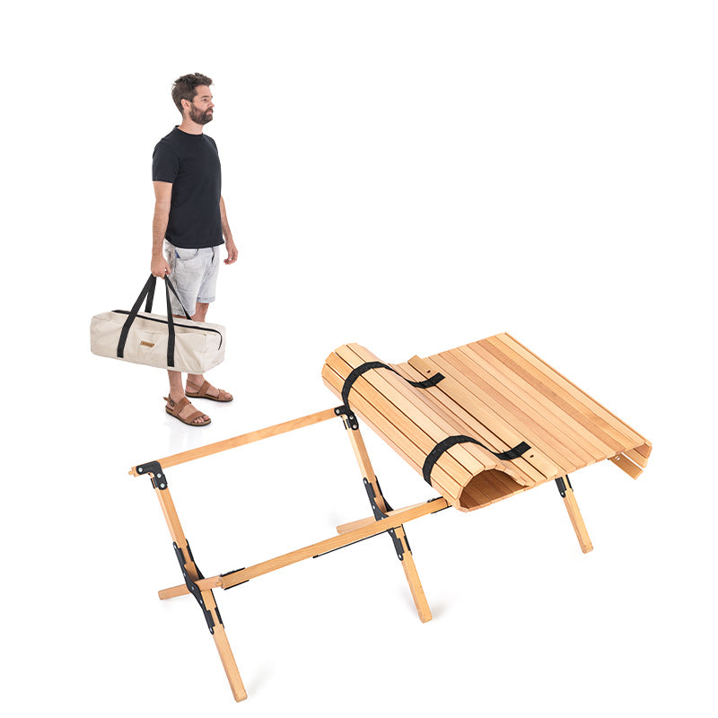Naturehike Wood Outdoor Folding Egg Roll Table
