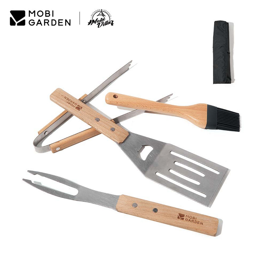 Mobi Garden Four Pieces Barbecue Tool Set