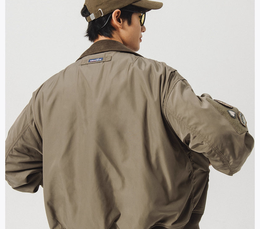 Blue Vintage Flight Jacket