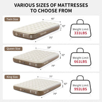 Naturehike Chenjing Built-In Pump Inflatable Bed Brown