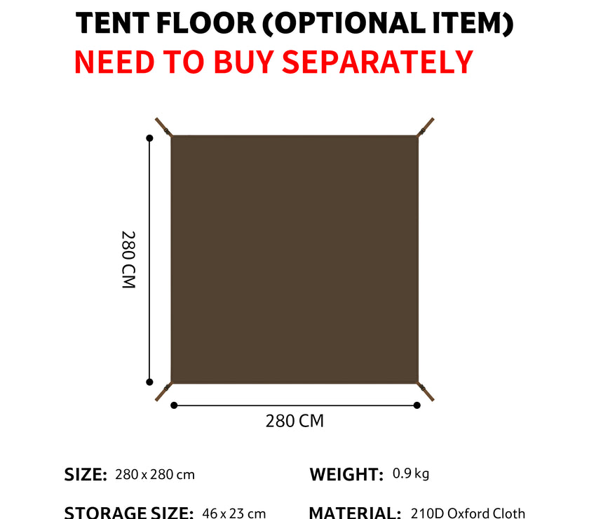 Tent mat for Naturehike cloud boundar canopy