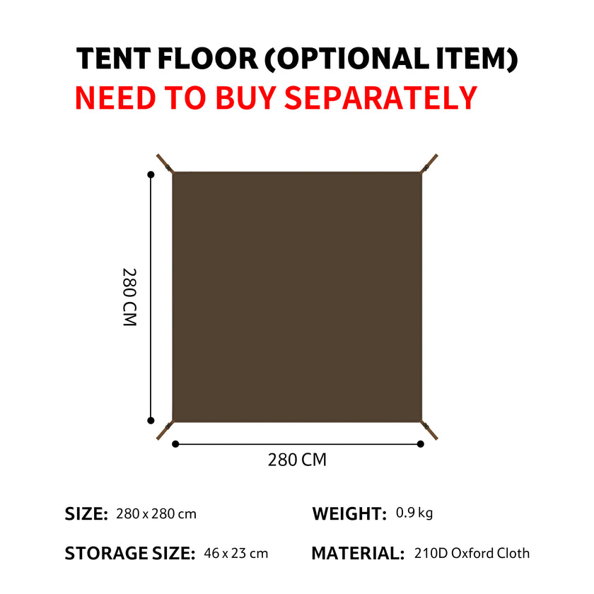 Tent mat for Naturehike cloud boundar canopy