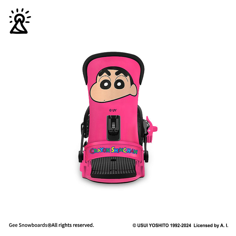 Gee Snowboards × Crayon Shin-chan Snowboard Binding — official product image