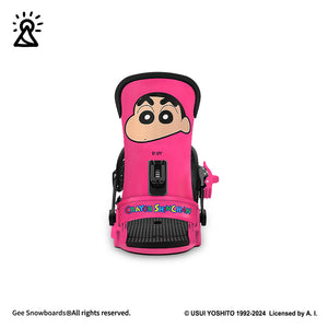 Gee Snowboards × Crayon Shin-chan Snowboard Binding — official product image