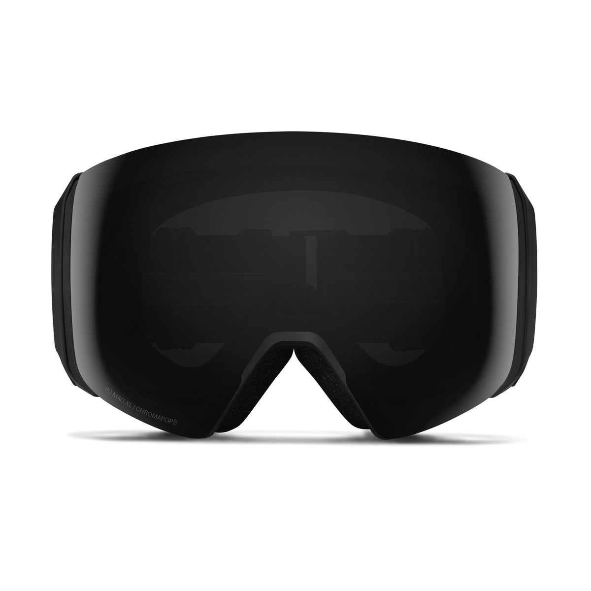 Smith 4D MAG XL Low Bridge Fit Ski & Snowboard Goggles in Black + ChromaPop™ Sun Black — front (official Smith product image)