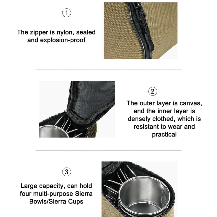 Camping Moon Portable Canvas Sierra Cup Holder Bag w S180-B (2026)