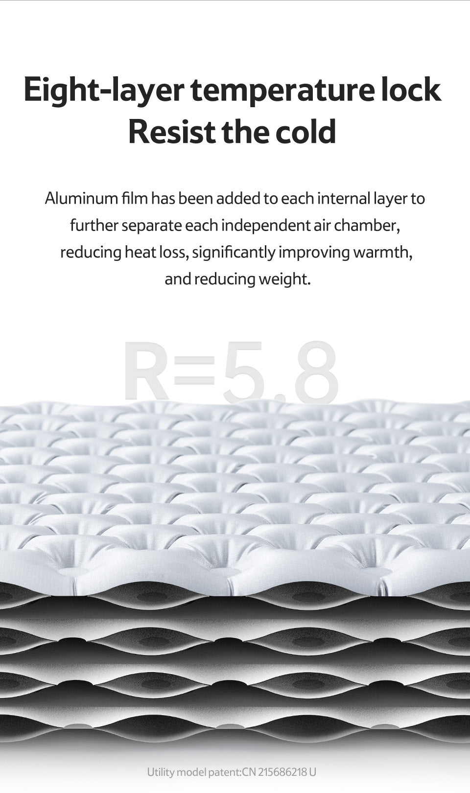 Naturehike Tuye 5.8 Ultra Light Inflatable Mummy Sleeping Pad Carbon Silver