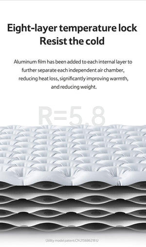 Naturehike Tuye 5.8 Ultra Light Inflatable Mummy Sleeping Pad Carbon Silver