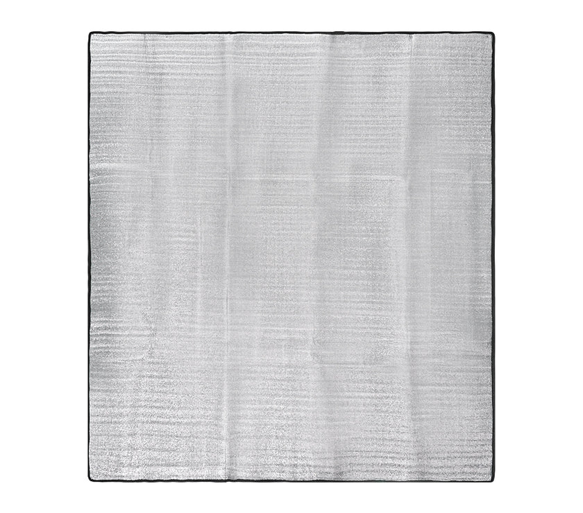 A silver aluminum coating moisture-proof pad with a solid pattern.