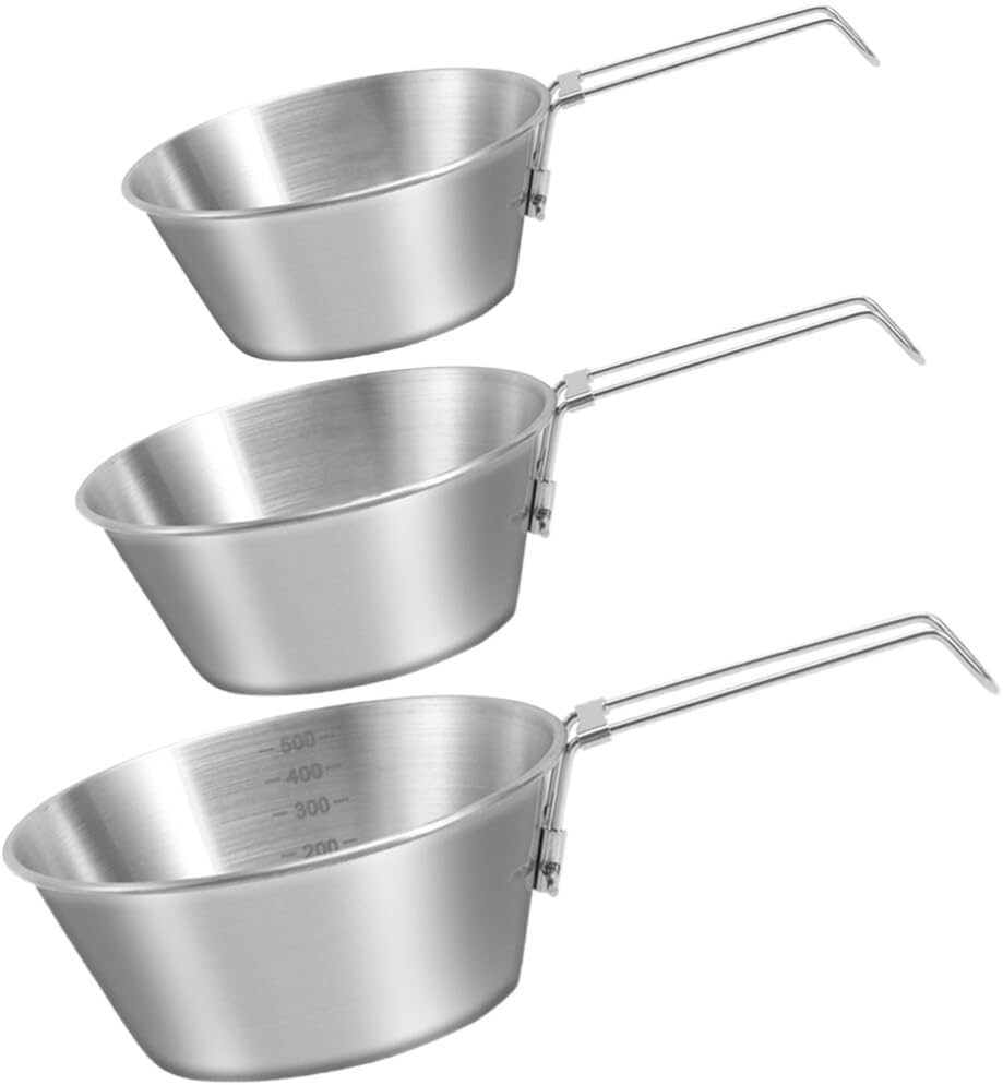 Stainless Steel Camping Sierra Cup 3 Pieces Set【Borderline Selection】