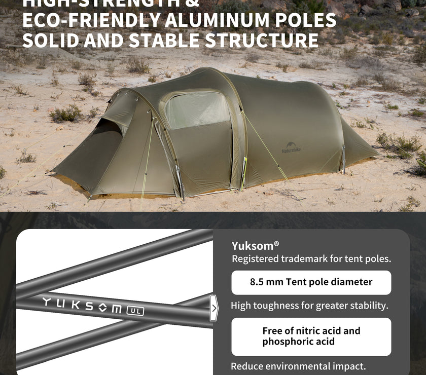 Naturehike Opalus Series Ultralight Hiking Tent 3 Men Olive