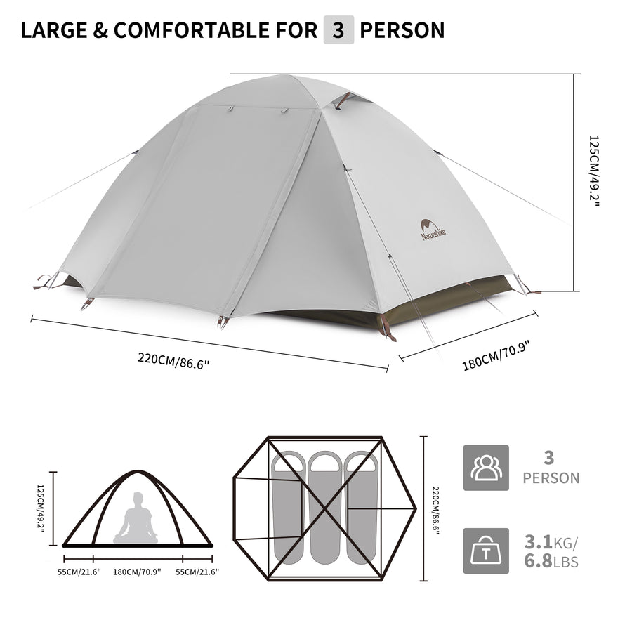 Naturehike Cloud River™ 3-Person Tent (2026)
