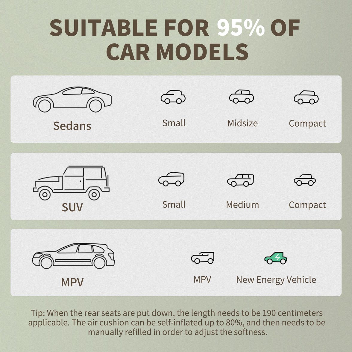 Naturehike Yugu Car Automatic Inflatable Pad Khaki